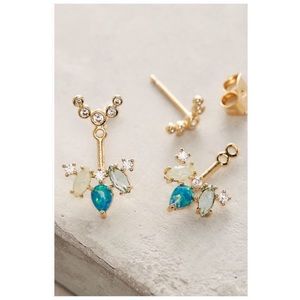 NWT Anthropologie Isle Front-Back Post Earrings